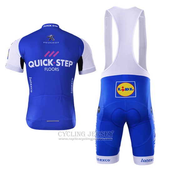 2017 Cycling Jersey Quick Step Floor Blue Short Sleeve and Bib Short